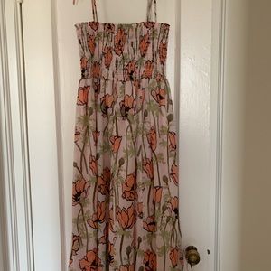 NWOT! TORY BURCH IRIS FLORAL MIDI SUNDRESS (M)